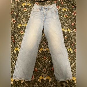 Levi’s Ribcage Straight ankle jeans size 24 light wash